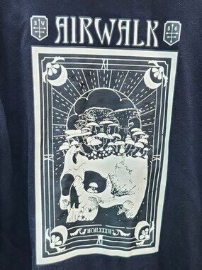 Airwalk Men's Mushroom Tarot Card Zip Up Hoodie Sweatshirt Size XL